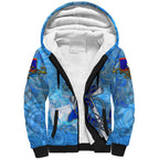 Ocean Spirit of Belize Sherpa Hoodie Anchored in Belizean Pride - Aussie Hoodie