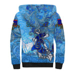 Ocean Spirit of Belize Sherpa Hoodie Anchored in Belizean Pride - Aussie Hoodie