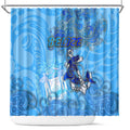 Ocean Spirit of Belize Shower Curtain Anchored in Belizean Pride - Aussie Hoodie