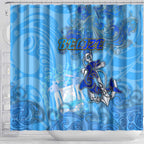 Ocean Spirit of Belize Shower Curtain Anchored in Belizean Pride - Aussie Hoodie
