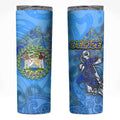 Ocean Spirit of Belize Skinny Tumbler Anchored in Belizean Pride - Aussie Hoodie