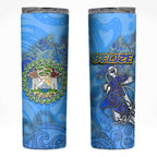 Ocean Spirit of Belize Skinny Tumbler Anchored in Belizean Pride - Aussie Hoodie