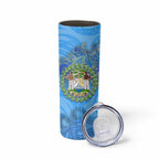 Ocean Spirit of Belize Skinny Tumbler Anchored in Belizean Pride - Aussie Hoodie