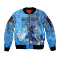 Ocean Spirit of Belize Sleeve Zip Bomber Jacket Anchored in Belizean Pride - Aussie Hoodie