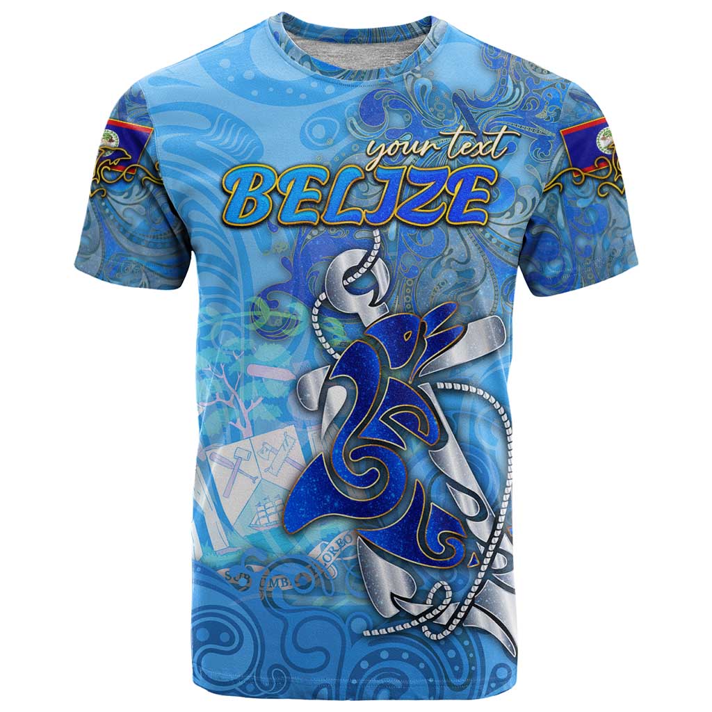 Ocean Spirit of Belize T Shirt Anchored in Belizean Pride - Aussie Hoodie