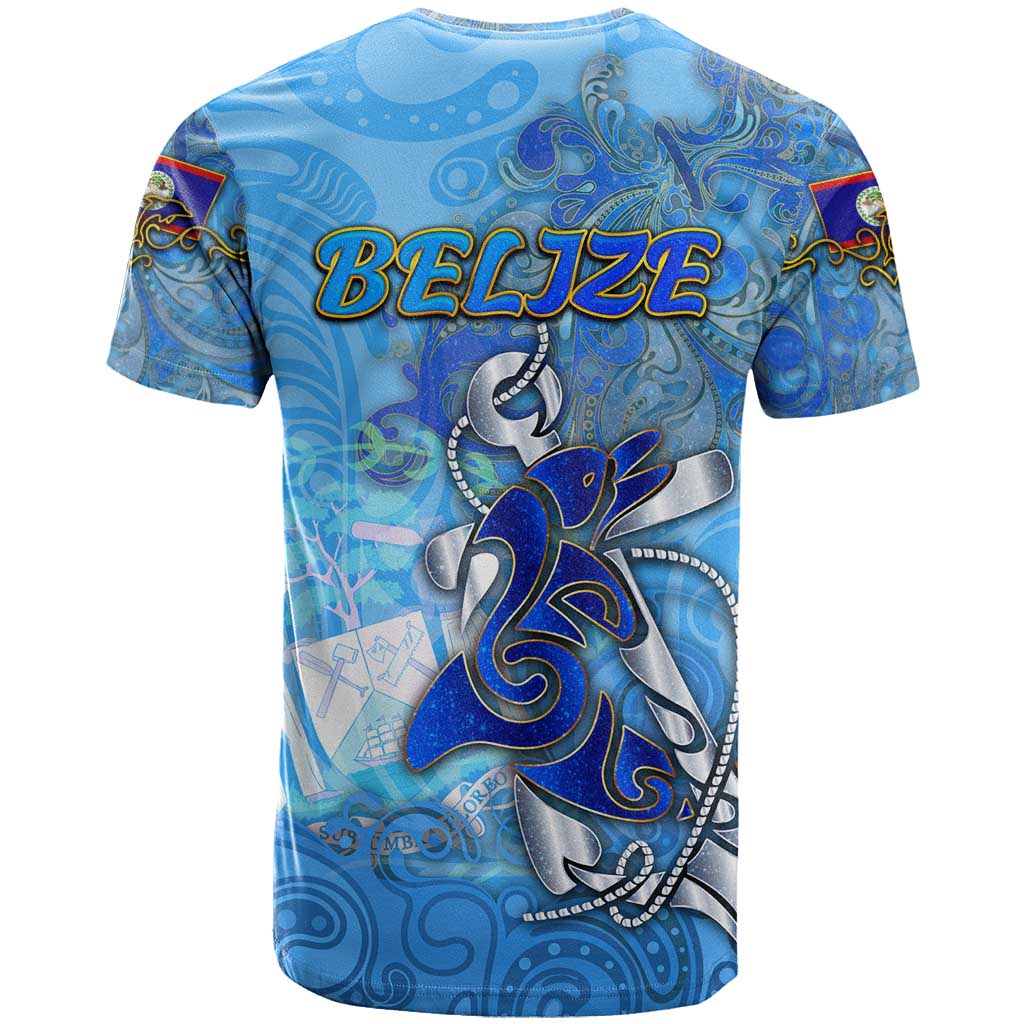Ocean Spirit of Belize T Shirt Anchored in Belizean Pride - Aussie Hoodie