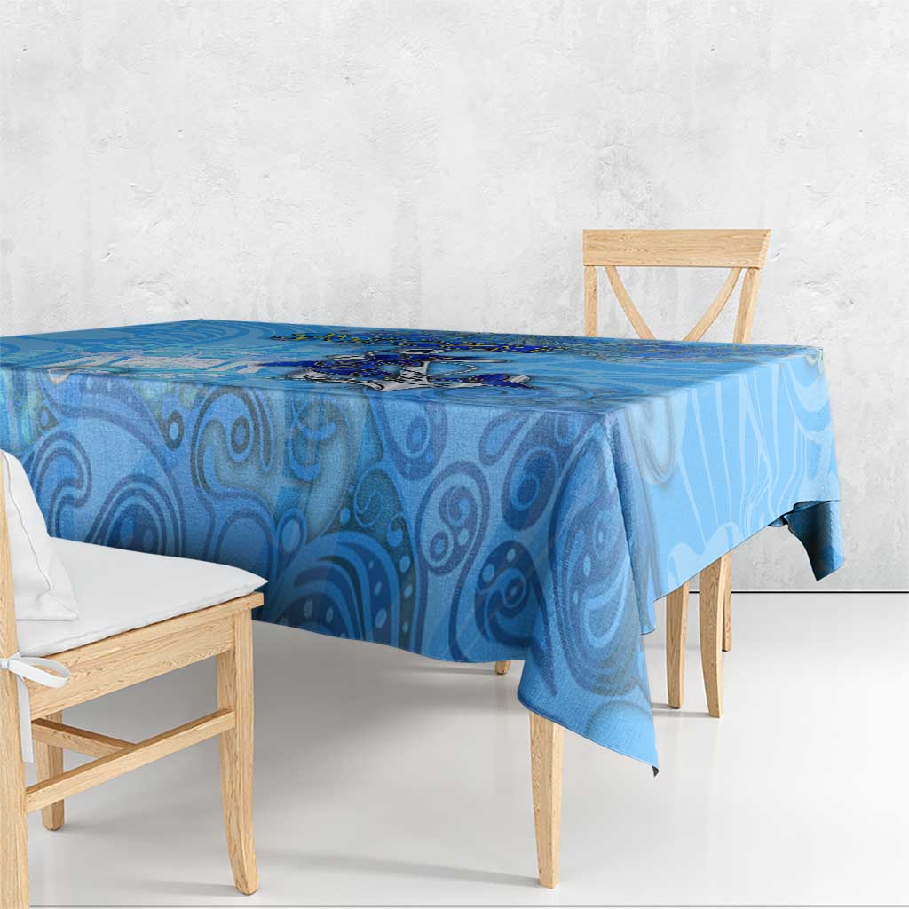 Ocean Spirit of Belize Tablecloth Anchored in Belizean Pride - Aussie Hoodie