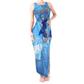 Ocean Spirit of Belize Tank Maxi Dress Anchored in Belizean Pride - Aussie Hoodie