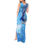 Ocean Spirit of Belize Tank Maxi Dress Anchored in Belizean Pride - Aussie Hoodie