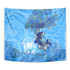 Ocean Spirit of Belize Tapestry Anchored in Belizean Pride - Aussie Hoodie
