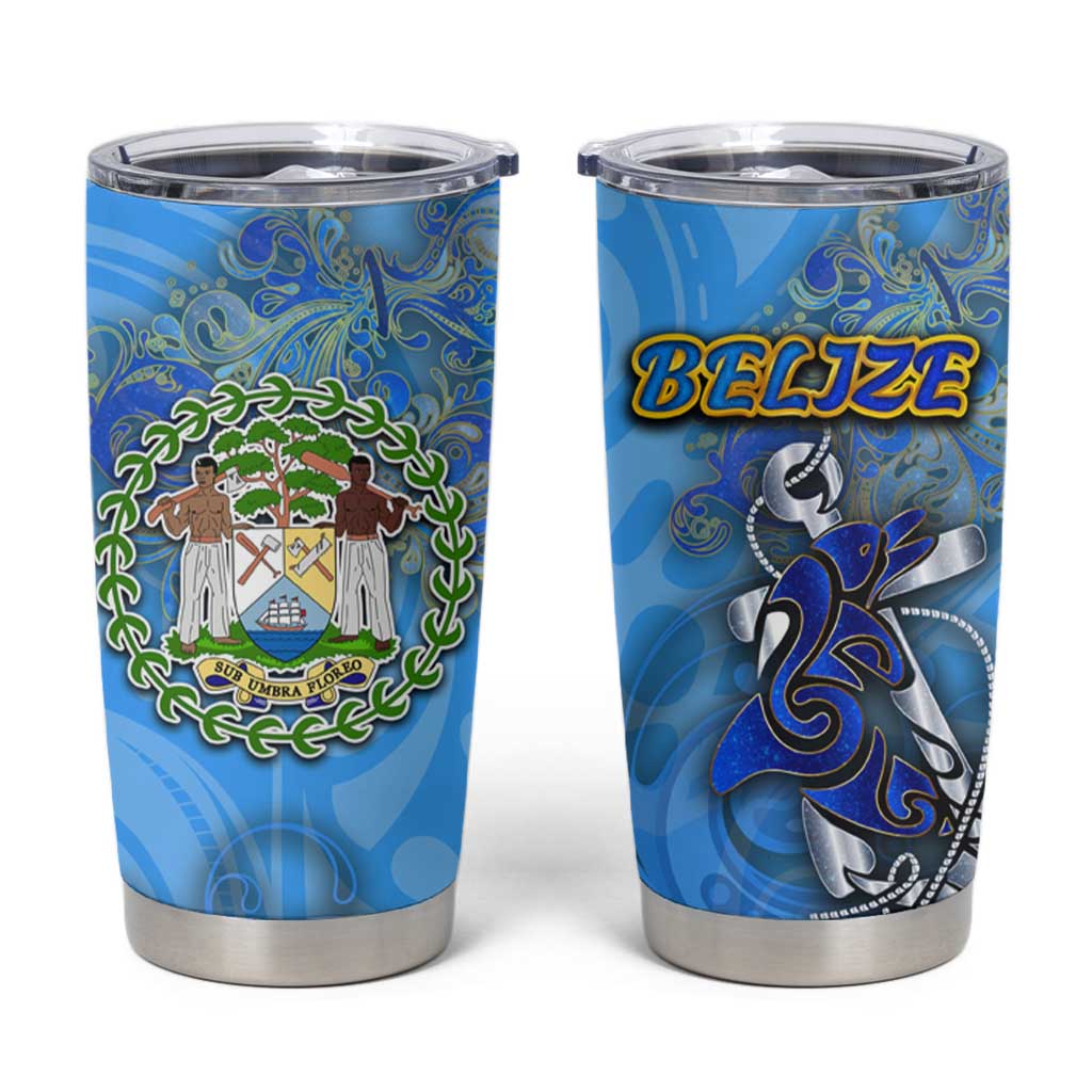 Ocean Spirit of Belize Tumbler Cup Anchored in Belizean Pride - Aussie Hoodie