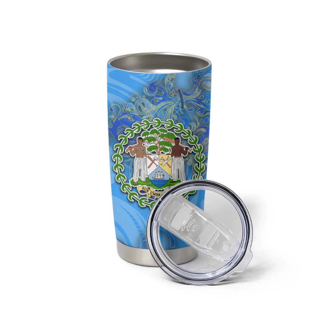 Ocean Spirit of Belize Tumbler Cup Anchored in Belizean Pride - Aussie Hoodie