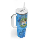 Ocean Spirit of Belize Tumbler With Handle Anchored in Belizean Pride - Aussie Hoodie