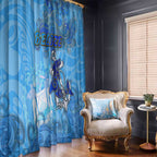Ocean Spirit of Belize Window Curtain Anchored in Belizean Pride - Aussie Hoodie