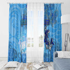 Ocean Spirit of Belize Window Curtain Anchored in Belizean Pride - Aussie Hoodie