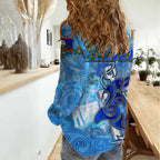 Ocean Spirit of Belize Women Casual Shirt Anchored in Belizean Pride - Aussie Hoodie