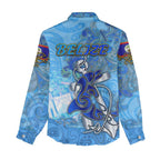 Ocean Spirit of Belize Women Casual Shirt Anchored in Belizean Pride - Aussie Hoodie