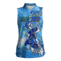 Ocean Spirit of Belize Women Sleeveless Polo Shirt Anchored in Belizean Pride - Aussie Hoodie