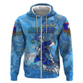 Ocean Spirit of Belize Zip Hoodie Anchored in Belizean Pride - Aussie Hoodie