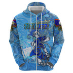 Ocean Spirit of Belize Zip Hoodie Anchored in Belizean Pride - Aussie Hoodie