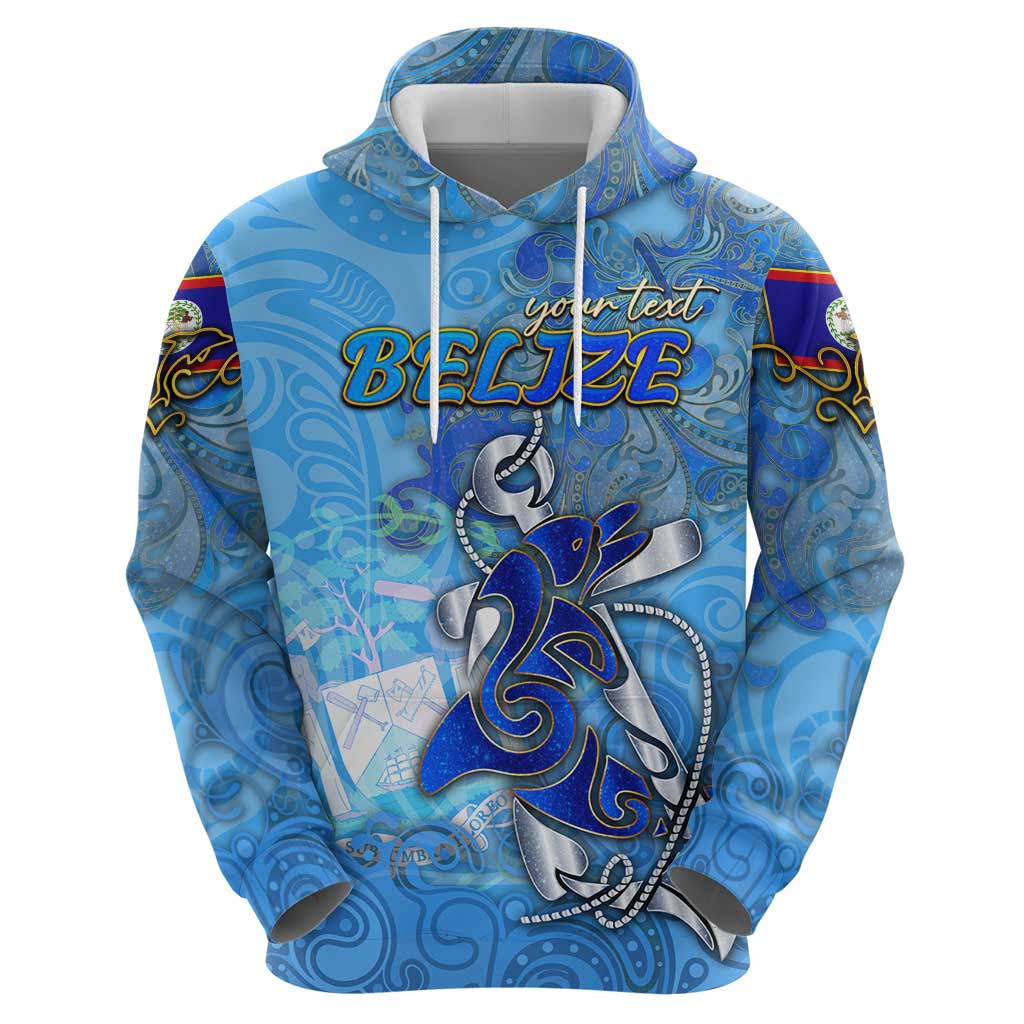 Ocean Spirit of Belize Zip Hoodie Anchored in Belizean Pride - Aussie Hoodie