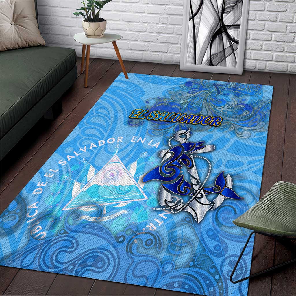 Ocean Spirit of El Salvador Area Rug Anchored in Salvadoran Pride - Aussie Hoodie