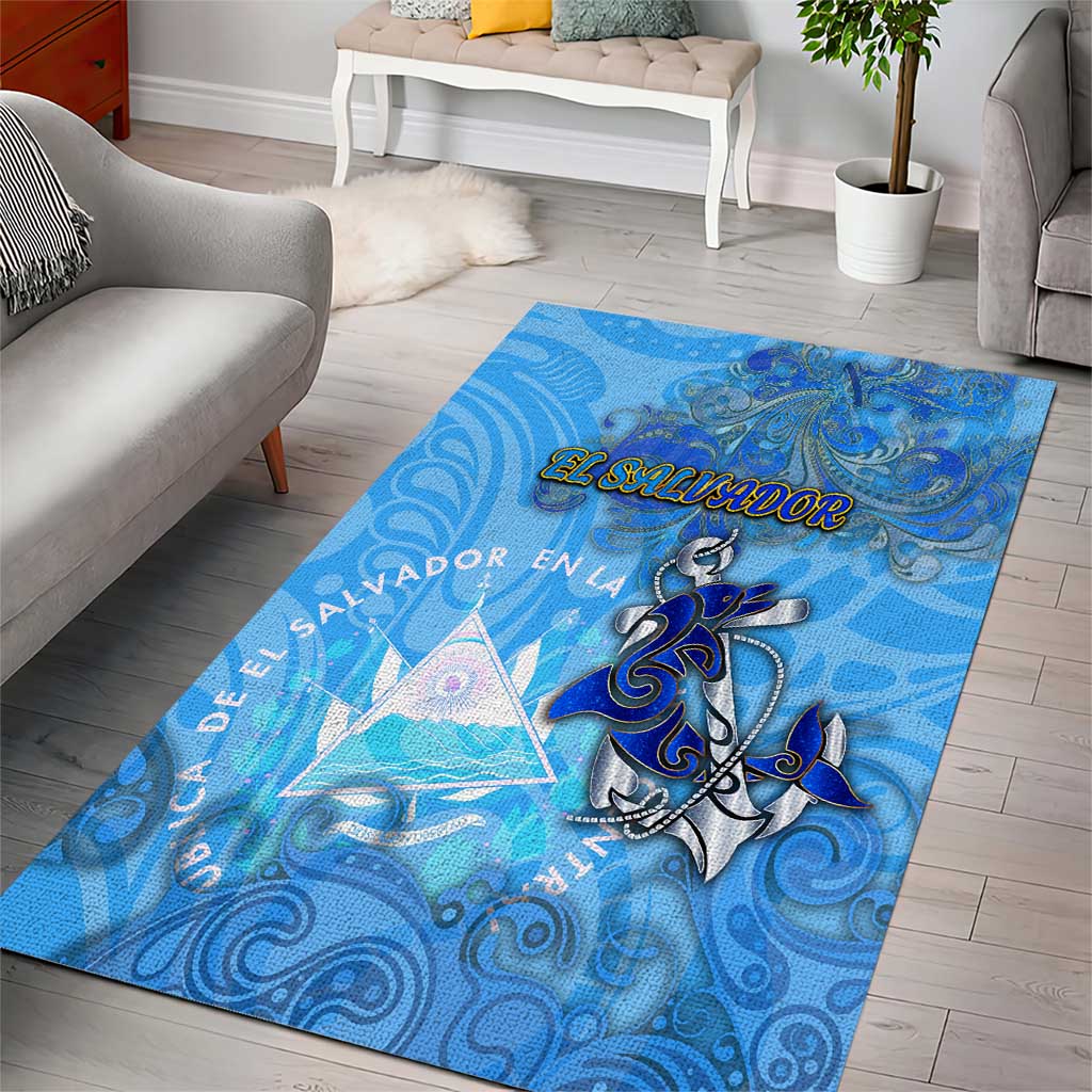 Ocean Spirit of El Salvador Area Rug Anchored in Salvadoran Pride - Aussie Hoodie