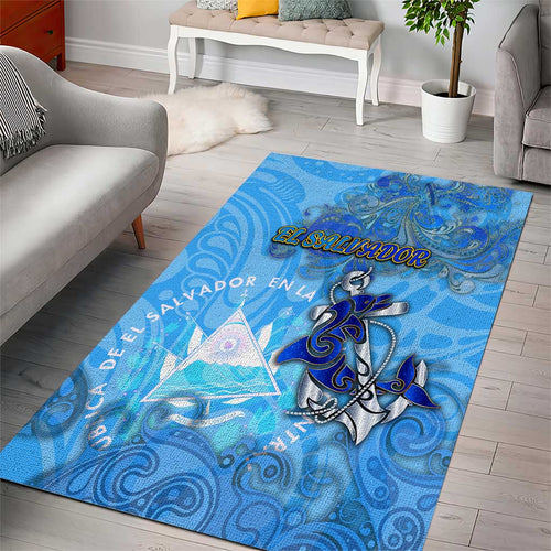 Ocean Spirit of El Salvador Area Rug Anchored in Salvadoran Pride - Aussie Hoodie