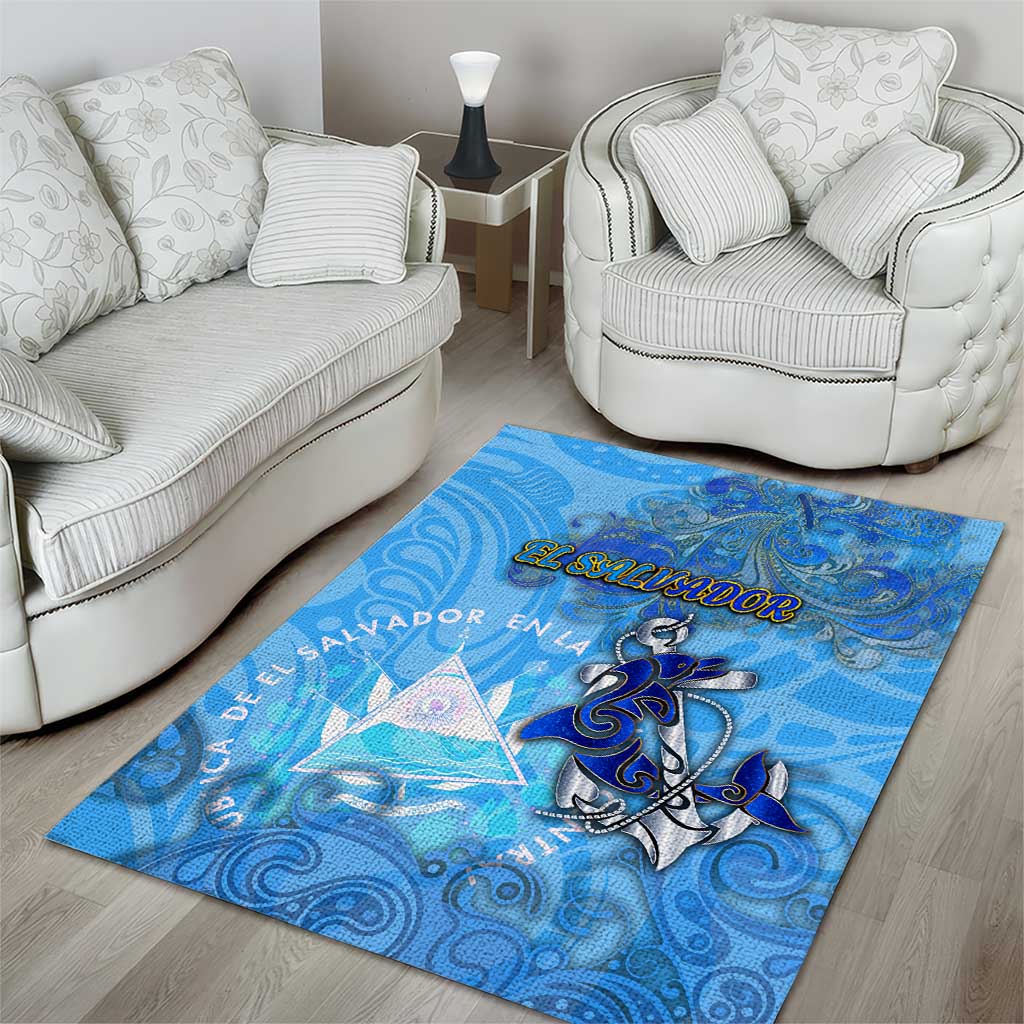 Ocean Spirit of El Salvador Area Rug Anchored in Salvadoran Pride - Aussie Hoodie
