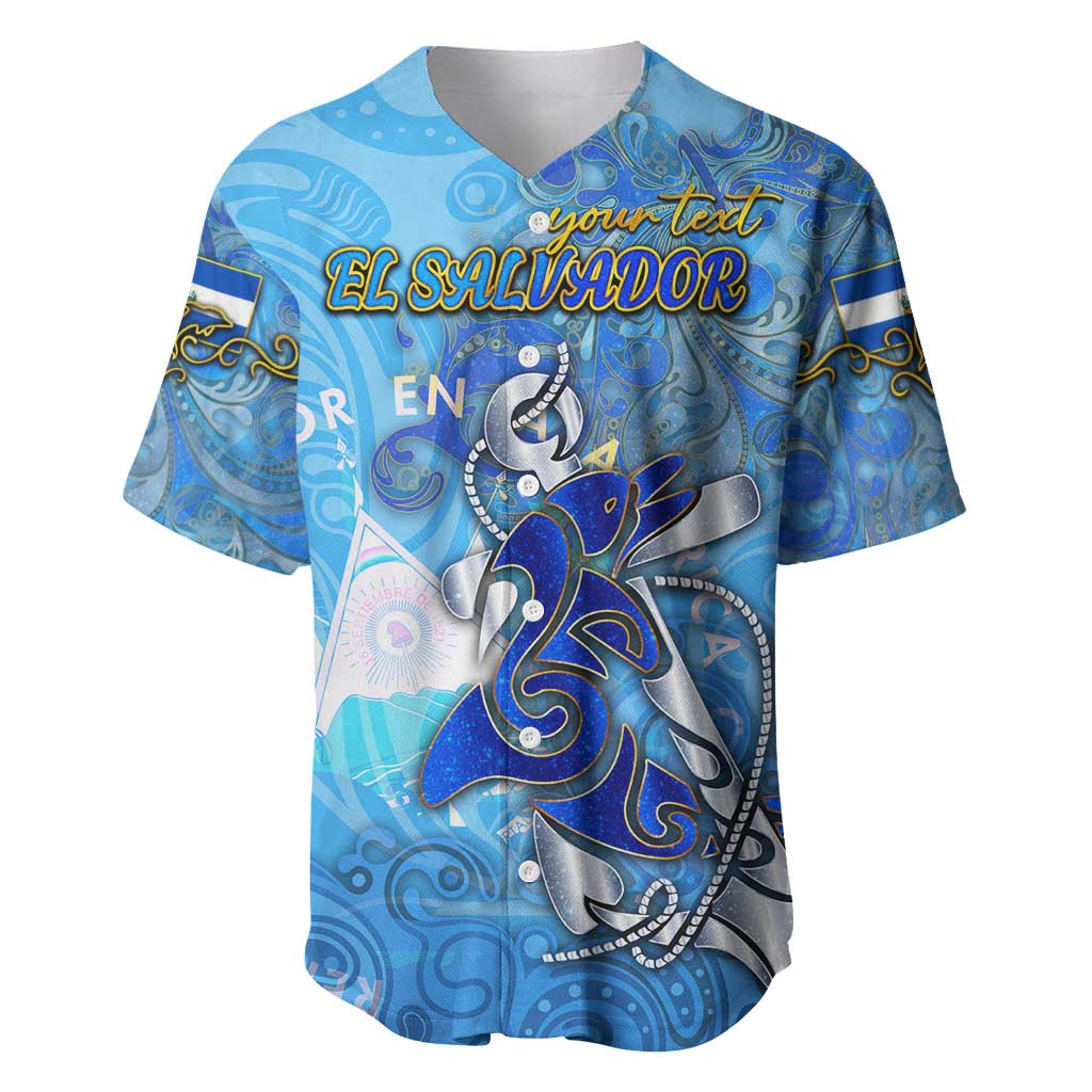 Ocean Spirit of El Salvador Baseball Jersey Anchored in Salvadoran Pride - Aussie Hoodie
