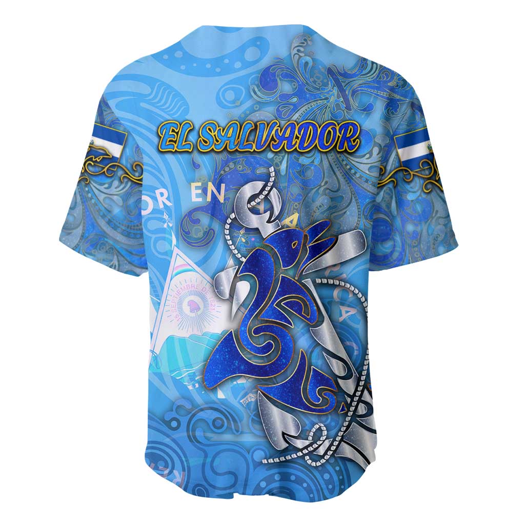Ocean Spirit of El Salvador Baseball Jersey Anchored in Salvadoran Pride - Aussie Hoodie