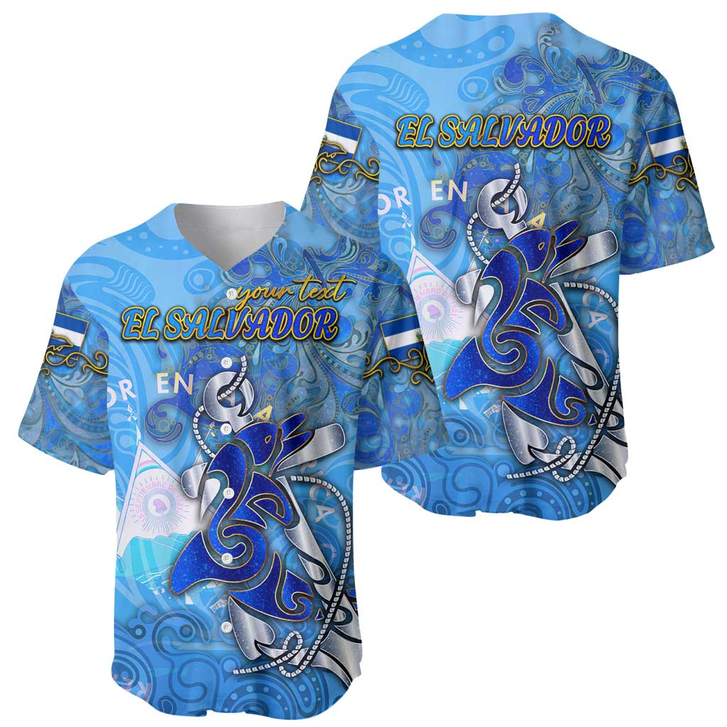 Ocean Spirit of El Salvador Baseball Jersey Anchored in Salvadoran Pride - Aussie Hoodie