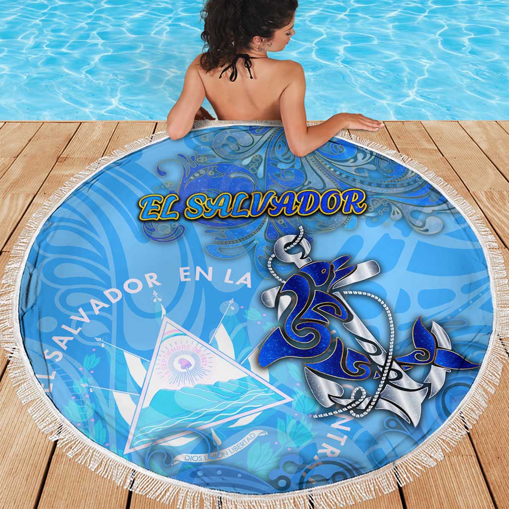 Ocean Spirit of El Salvador Beach Blanket Anchored in Salvadoran Pride - Aussie Hoodie