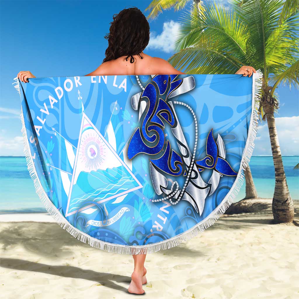 Ocean Spirit of El Salvador Beach Blanket Anchored in Salvadoran Pride - Aussie Hoodie