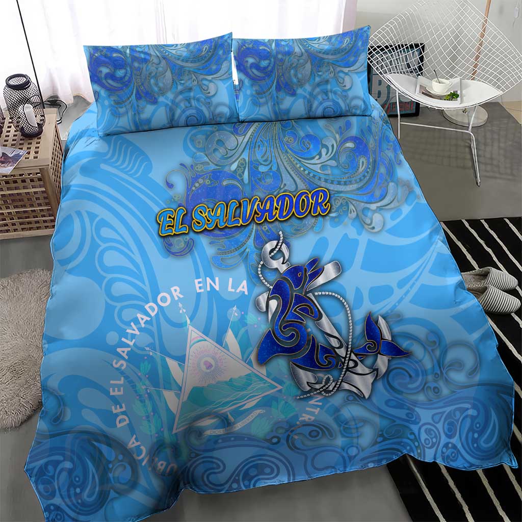 Ocean Spirit of El Salvador Bedding Set Anchored in Salvadoran Pride - Aussie Hoodie
