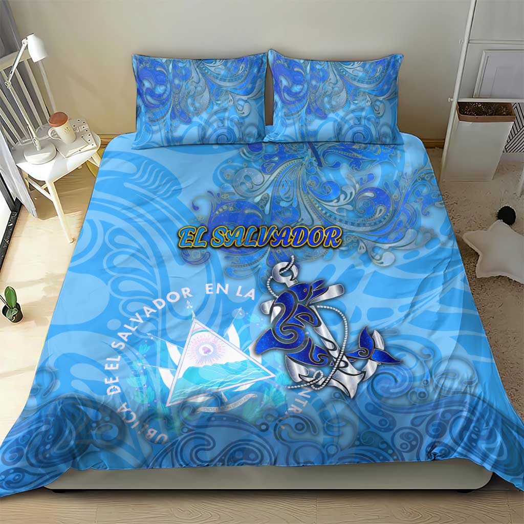 Ocean Spirit of El Salvador Bedding Set Anchored in Salvadoran Pride - Aussie Hoodie