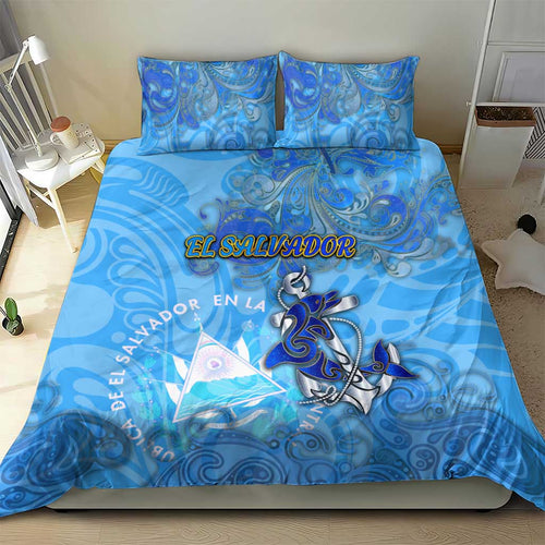 Ocean Spirit of El Salvador Bedding Set Anchored in Salvadoran Pride - Aussie Hoodie