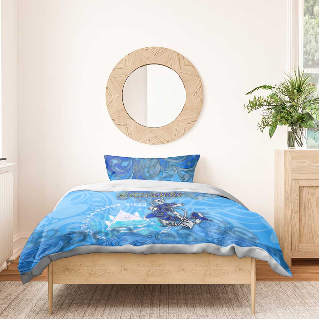 Ocean Spirit of El Salvador Bedding Set Anchored in Salvadoran Pride - Aussie Hoodie