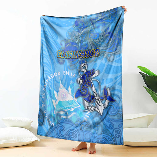 Ocean Spirit of El Salvador Blanket Anchored in Salvadoran Pride - Aussie Hoodie
