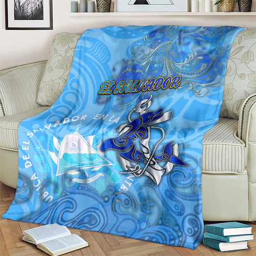 Ocean Spirit of El Salvador Blanket Anchored in Salvadoran Pride - Aussie Hoodie