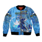 Ocean Spirit of El Salvador Bomber Jacket Anchored in Salvadoran Pride - Aussie Hoodie