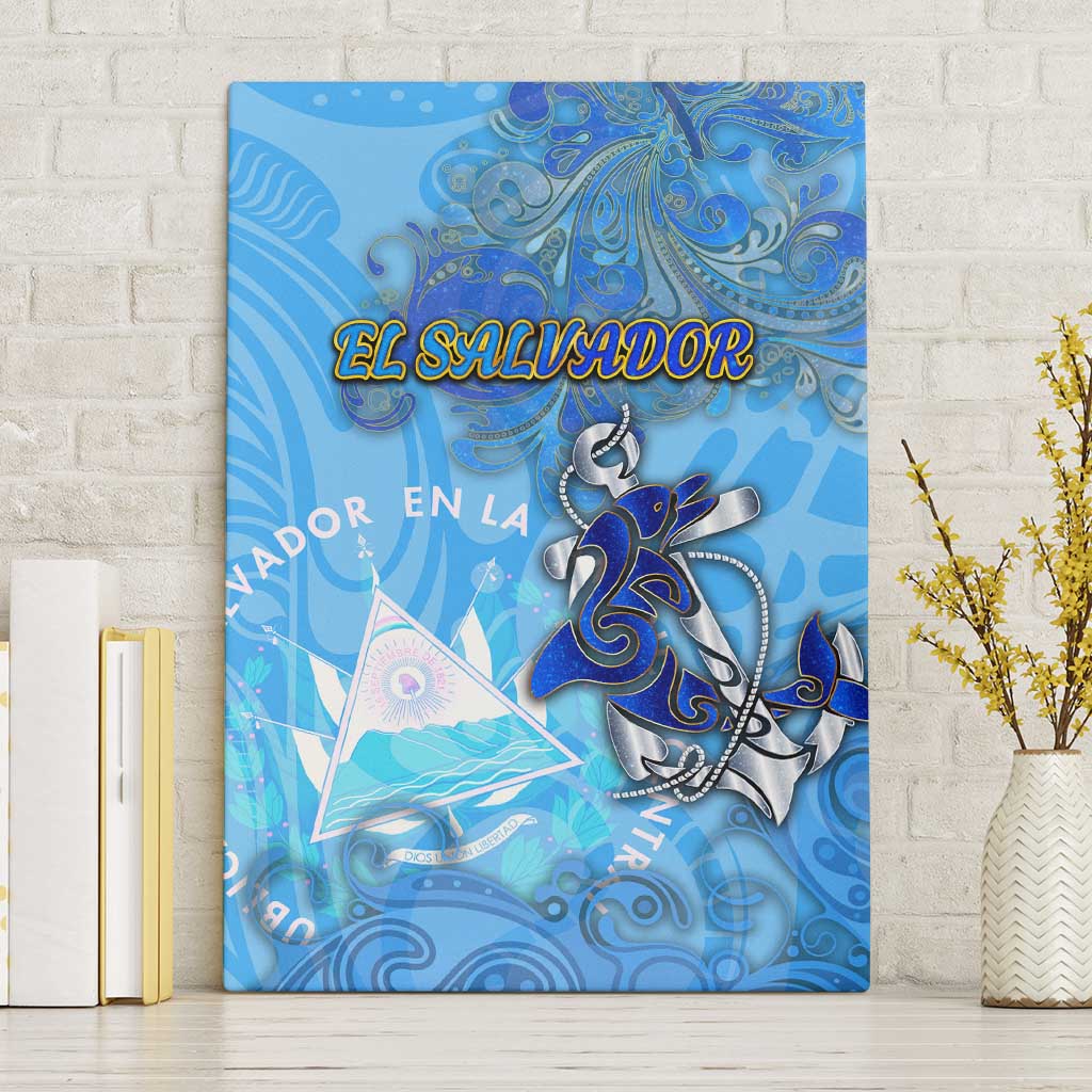 Ocean Spirit of El Salvador Canvas Wall Art Anchored in Salvadoran Pride - Aussie Hoodie