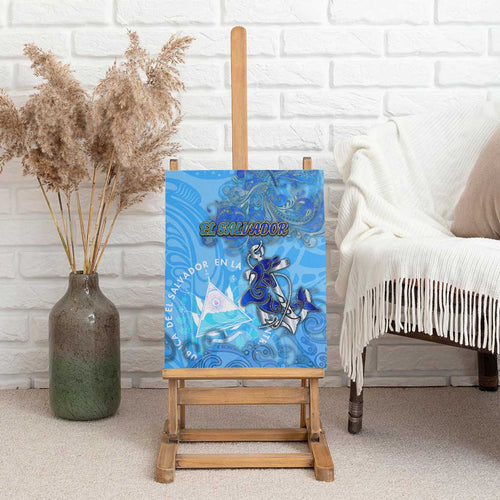 Ocean Spirit of El Salvador Canvas Wall Art Anchored in Salvadoran Pride - Aussie Hoodie