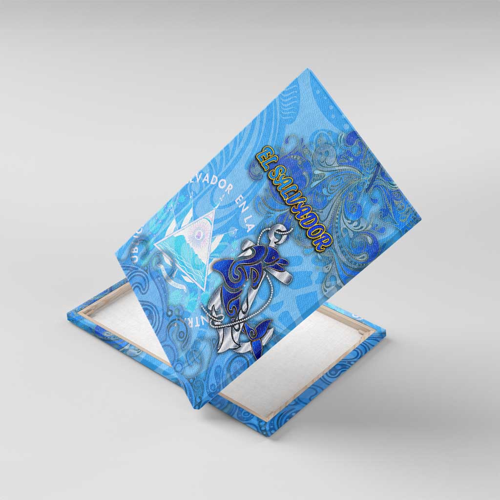 Ocean Spirit of El Salvador Canvas Wall Art Anchored in Salvadoran Pride - Aussie Hoodie