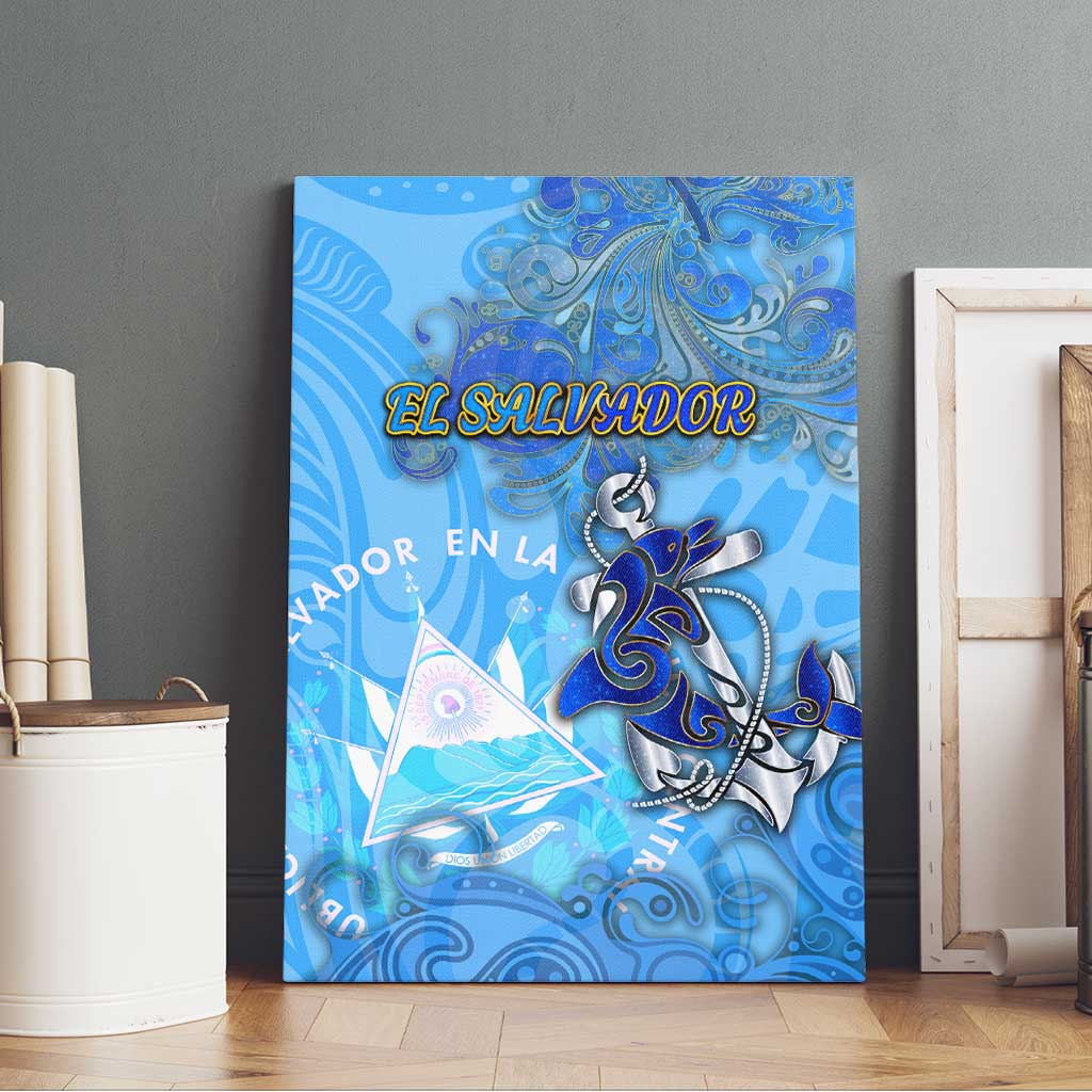 Ocean Spirit of El Salvador Canvas Wall Art Anchored in Salvadoran Pride - Aussie Hoodie