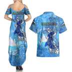 Ocean Spirit of El Salvador Couples Matching Summer Maxi Dress and Hawaiian Shirt Anchored in Salvadoran Pride - Aussie Hoodie