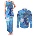 Ocean Spirit of El Salvador Couples Matching Tank Maxi Dress and Long Sleeve Button Shirt Anchored in Salvadoran Pride - Aussie Hoodie