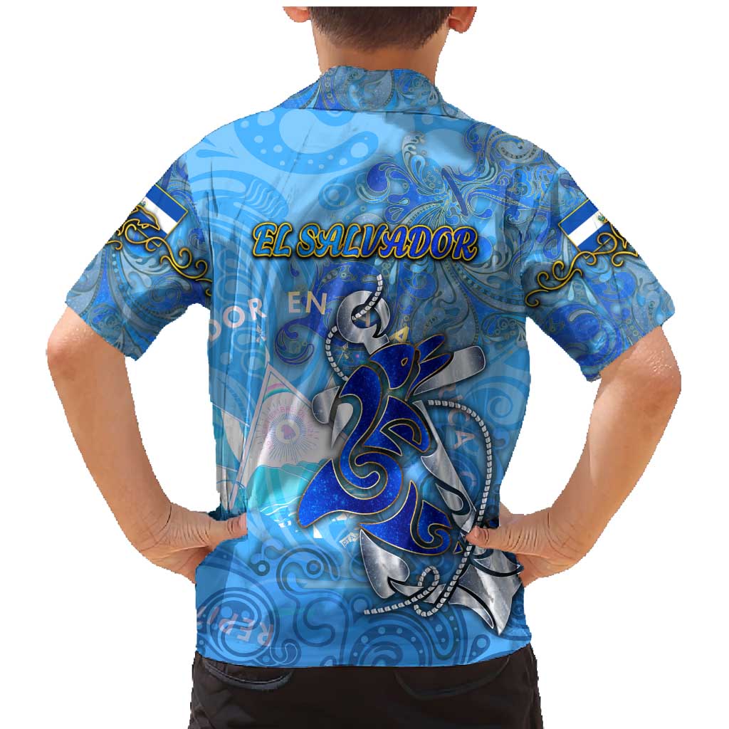 Ocean Spirit of El Salvador Family Matching Mermaid Dress and Hawaiian Shirt Anchored in Salvadoran Pride - Aussie Hoodie