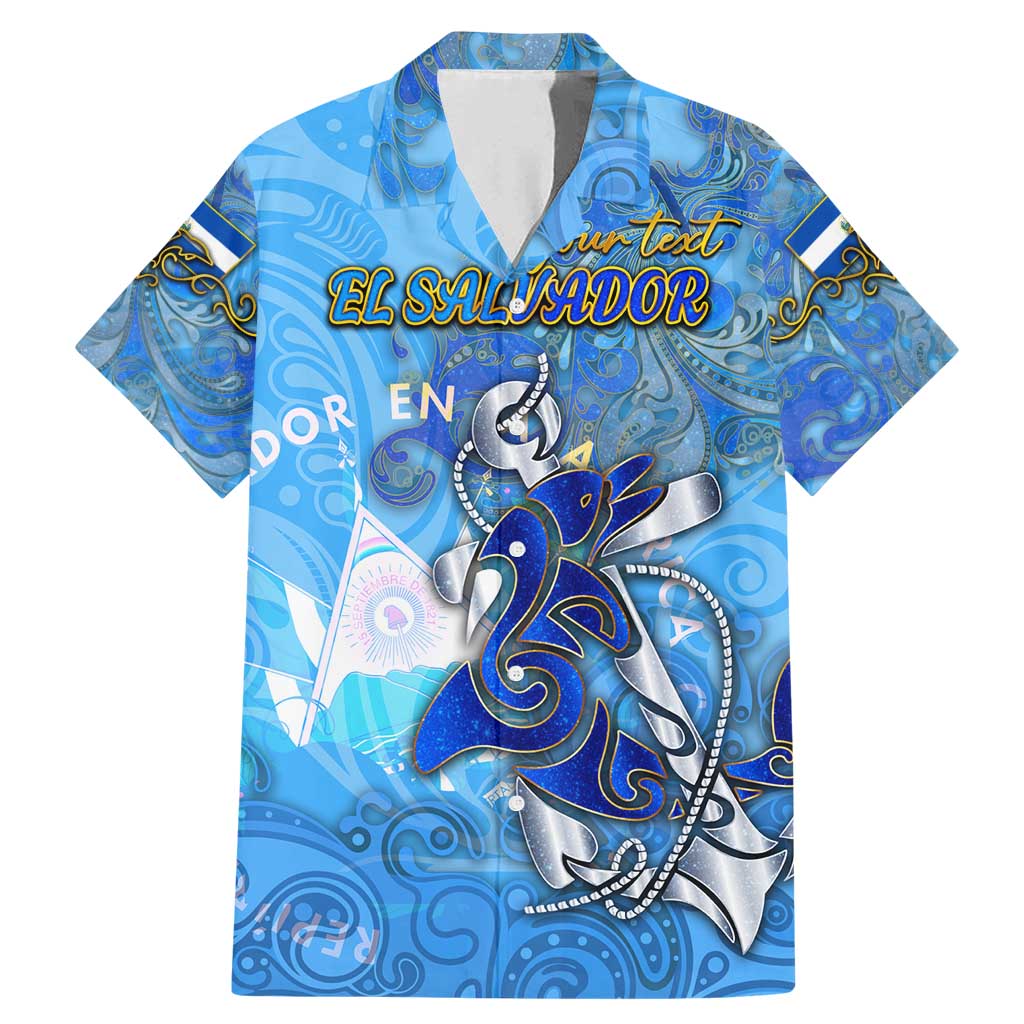 Ocean Spirit of El Salvador Family Matching Mermaid Dress and Hawaiian Shirt Anchored in Salvadoran Pride - Aussie Hoodie