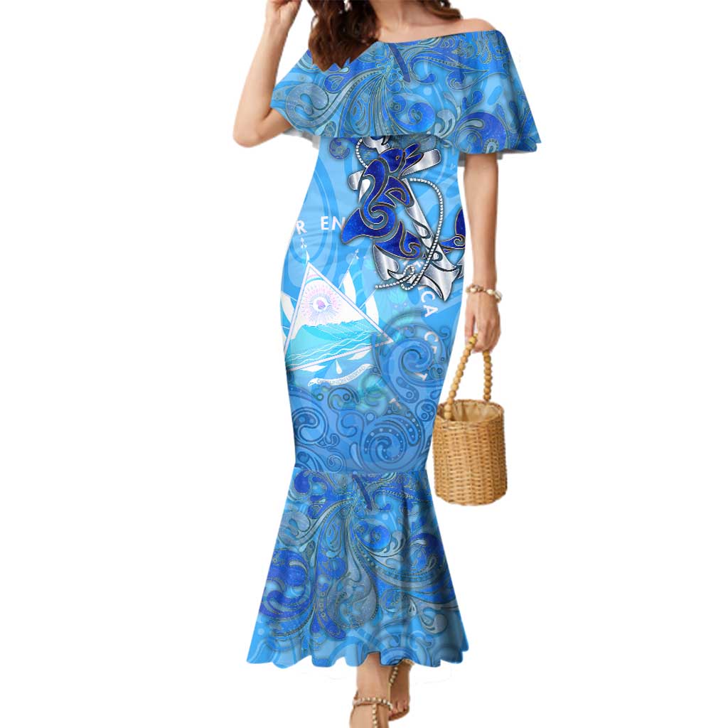 Ocean Spirit of El Salvador Family Matching Mermaid Dress and Hawaiian Shirt Anchored in Salvadoran Pride - Aussie Hoodie